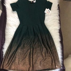 NWT LuLaRoe Elegant Amelia 2016 Gold Ombré L